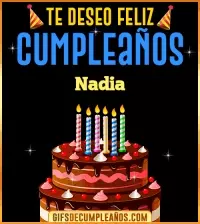 Te deseo Feliz Cumpleaños Nadia